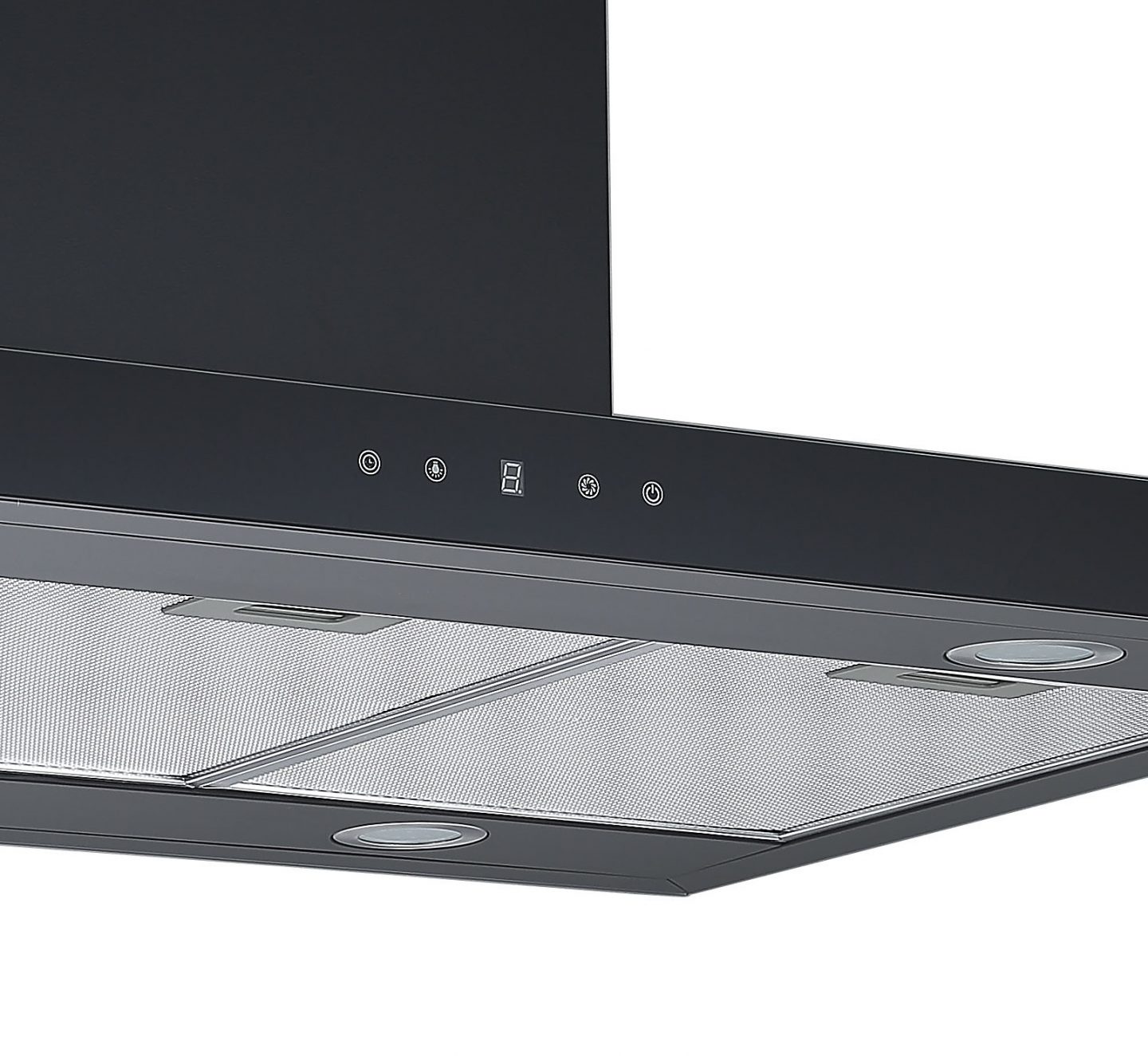 Cm Linear Island Cooker Hood Black Cookology