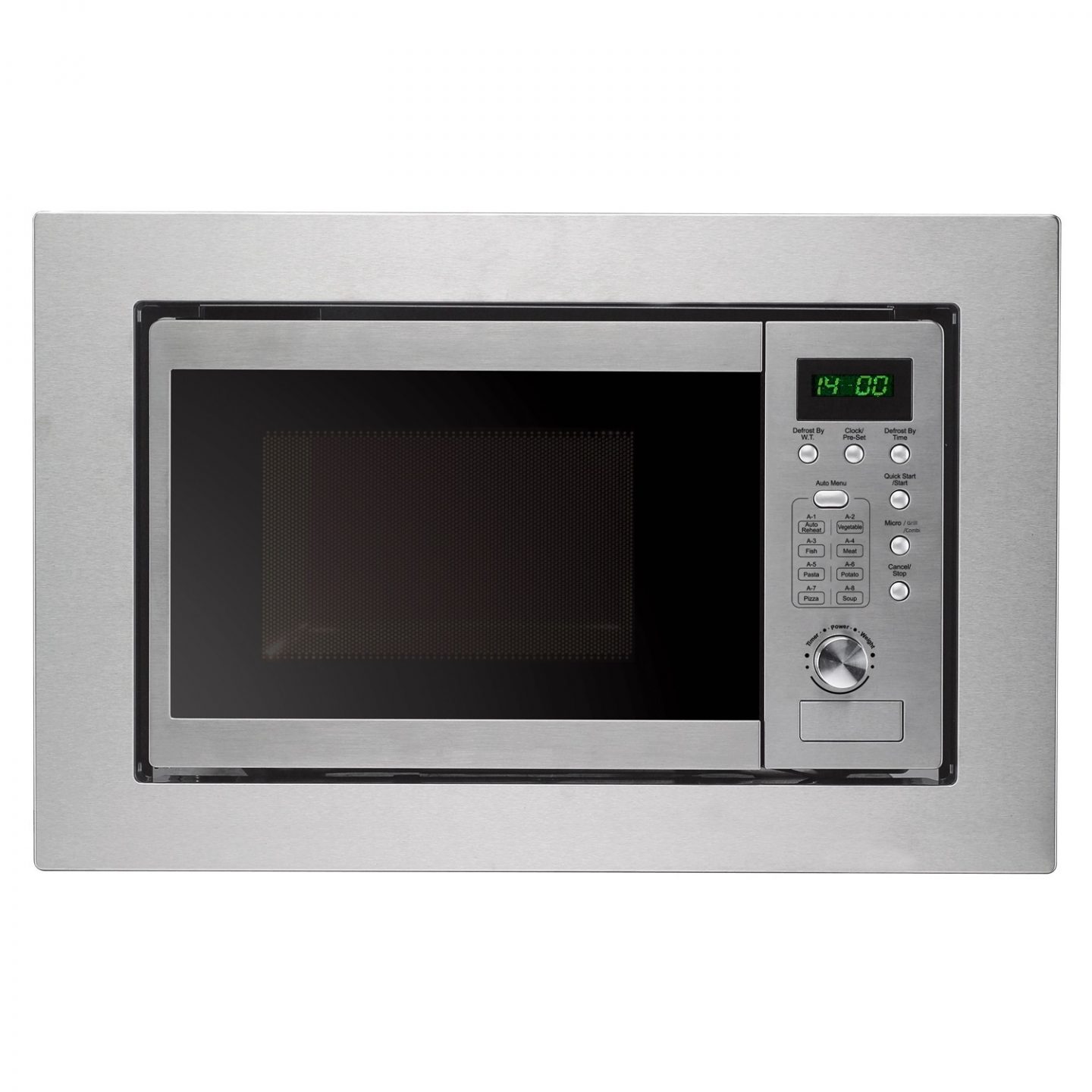 20L Stainless Steel Built-In Microwave With Grill | Cookology