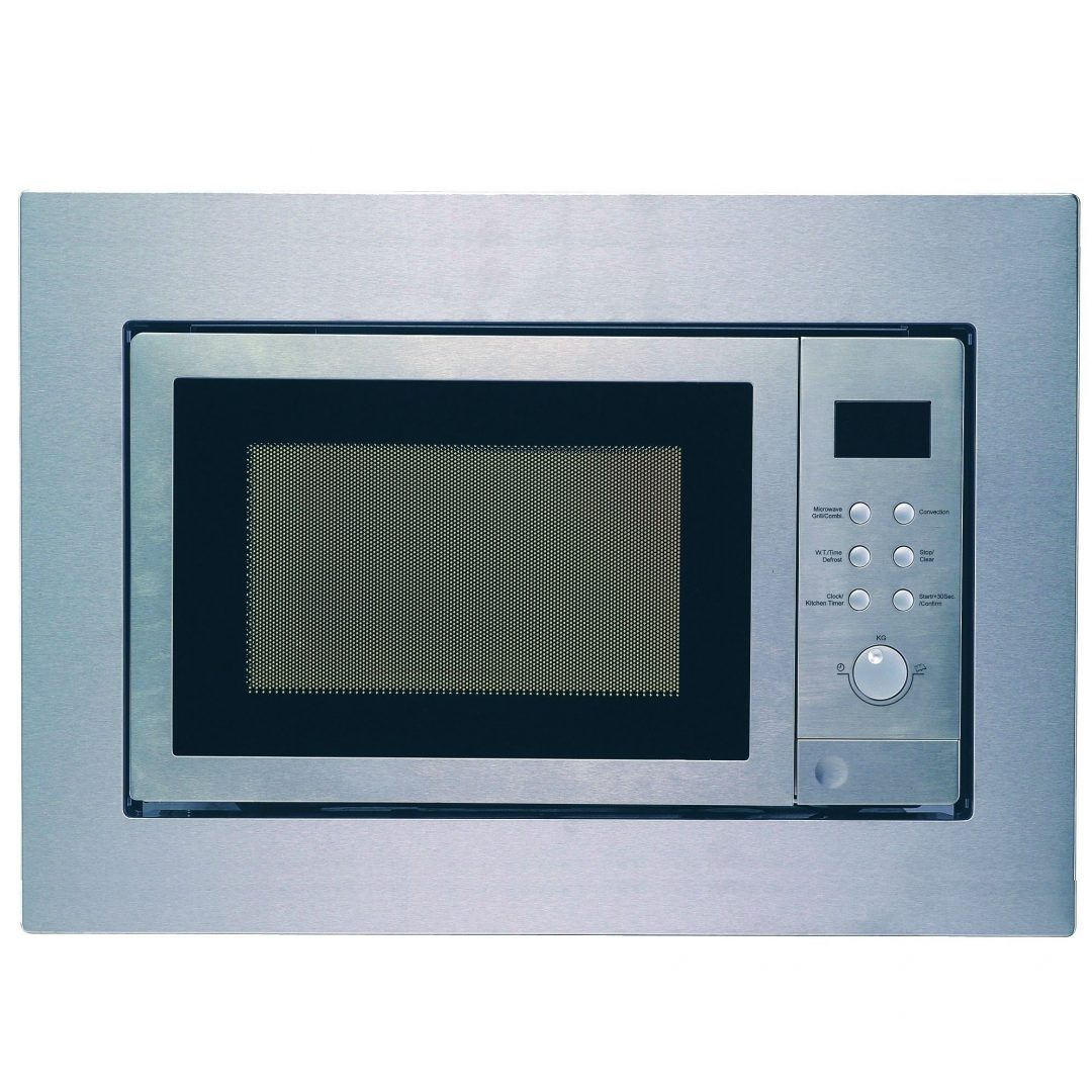 25L Stainless Steel BuiltIn 900W Microwave With Grill Cookology