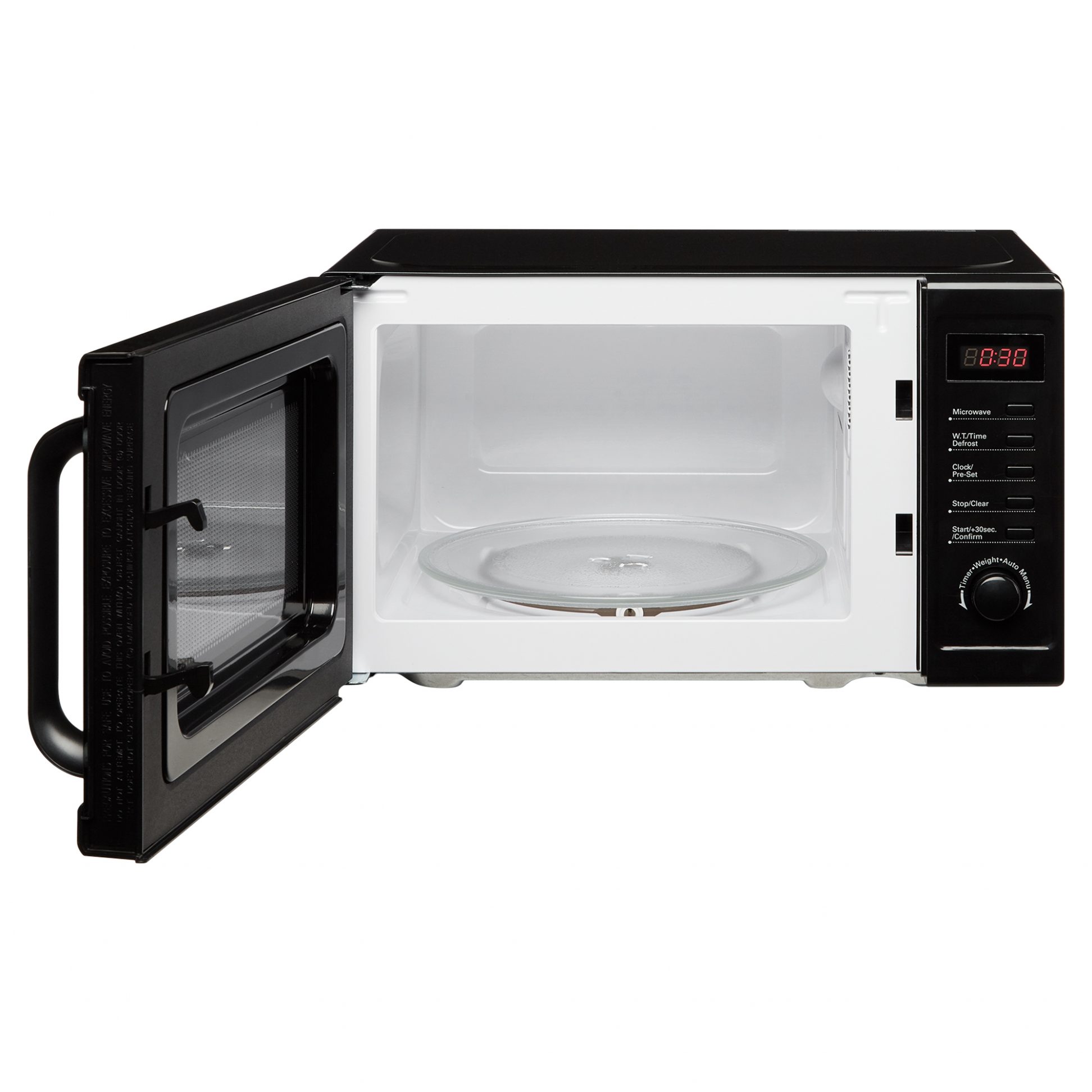 20L Black Freestanding Digital 800W Microwave Oven | Cookology