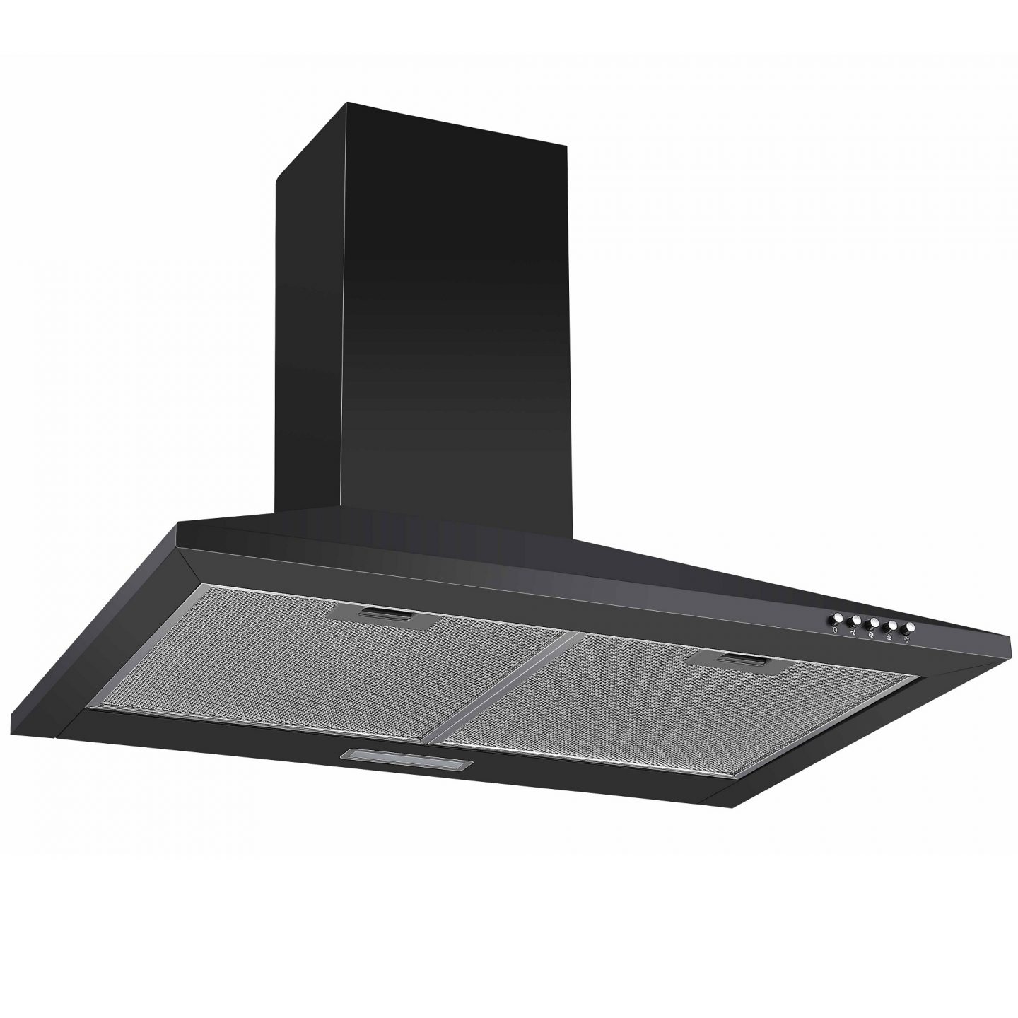 Cookology 70cm Chimney Cooker Hood - Black | Cookology