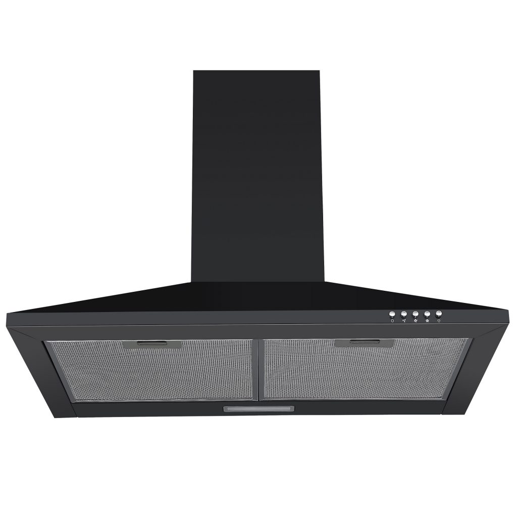 Cookology 70cm Chimney Cooker Hood - Black | Cookology