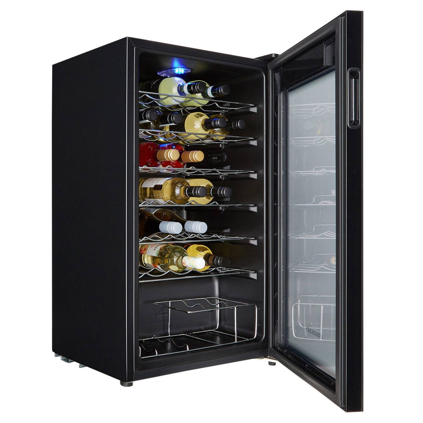 34 Bottle Capacity Black Built-In Wine Cooler | Cookology