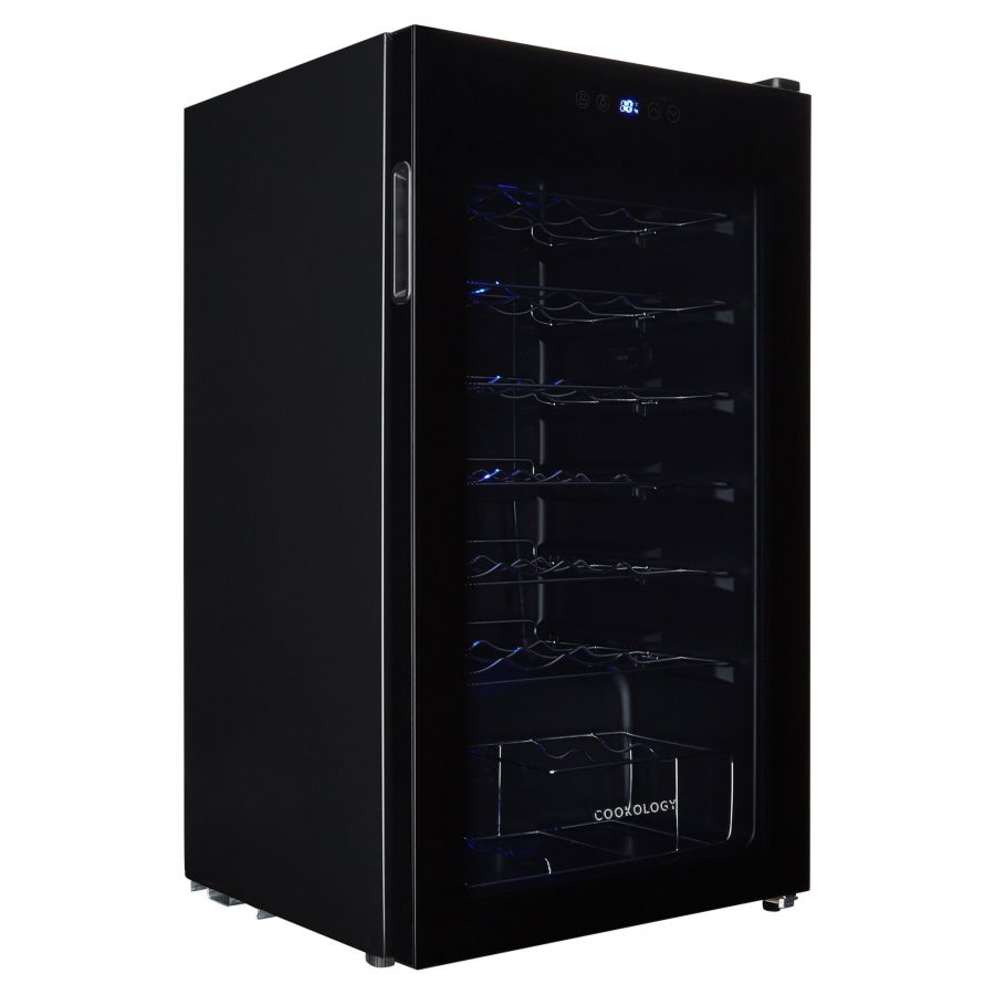 34 Bottle Capacity Black BuiltIn Wine Cooler Cookology