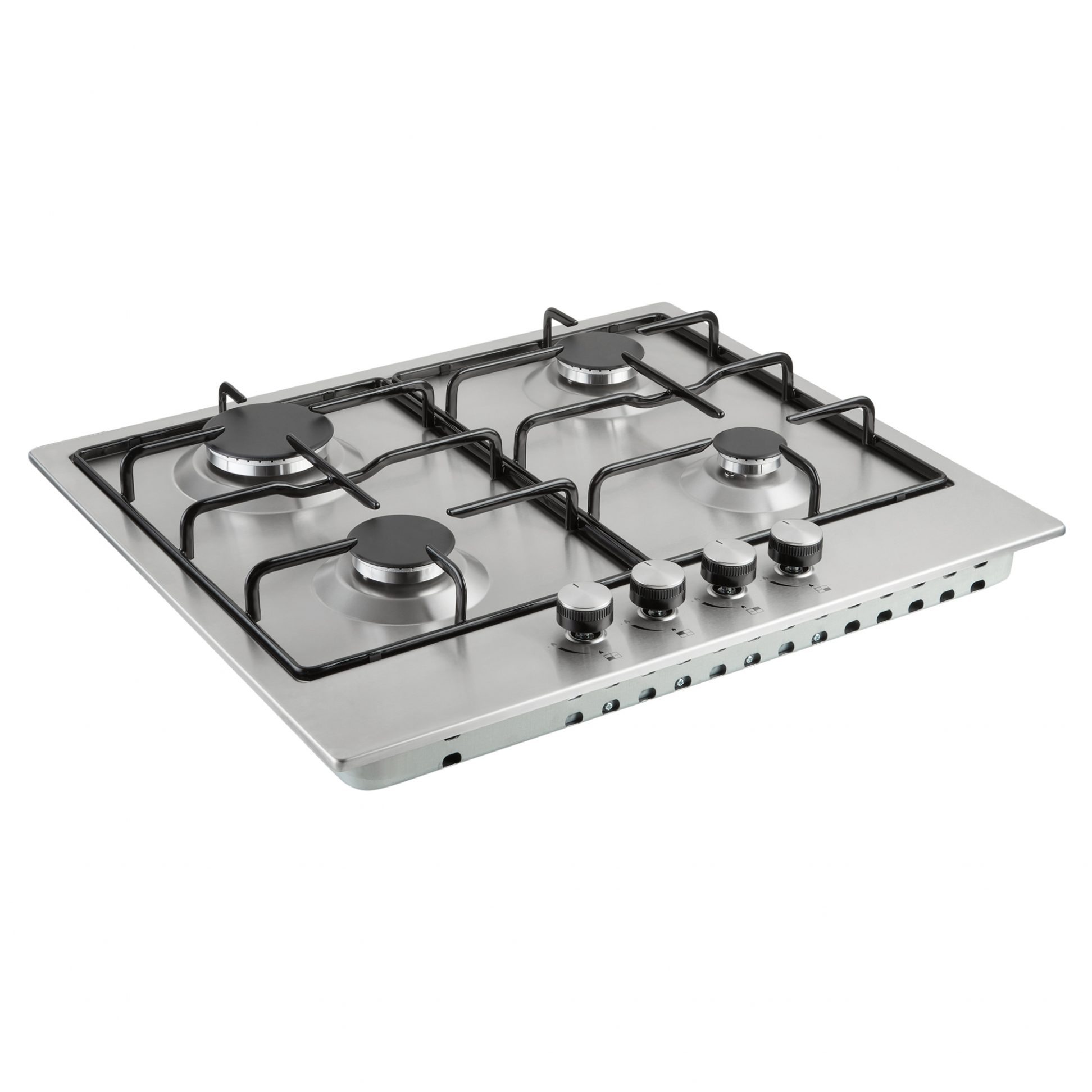 60cm Stainless Steel 4 Gas Burner Hob With Auto Ignite | Cookology