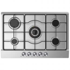 Cookology GH601SS 60cm Stainless Steel 4 Burner Gas Hob Enamel Pan Supports 