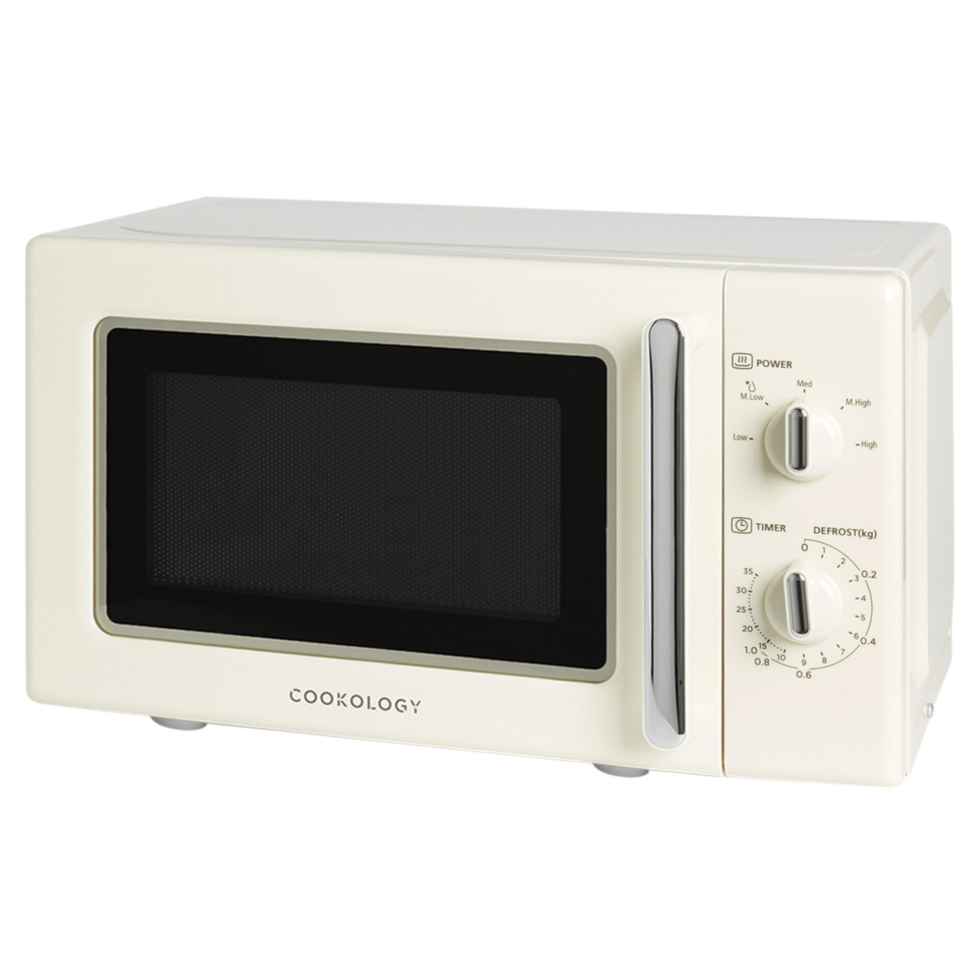 20L Cream Retro Style Freestanding Microwave Cookology