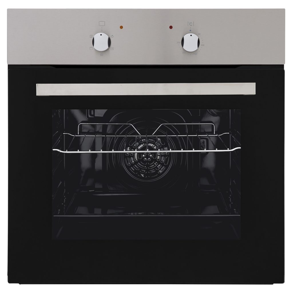 Cookology Single Electric Fan Forced Oven & 60cm Stainless Steel Gas Hob Pack 