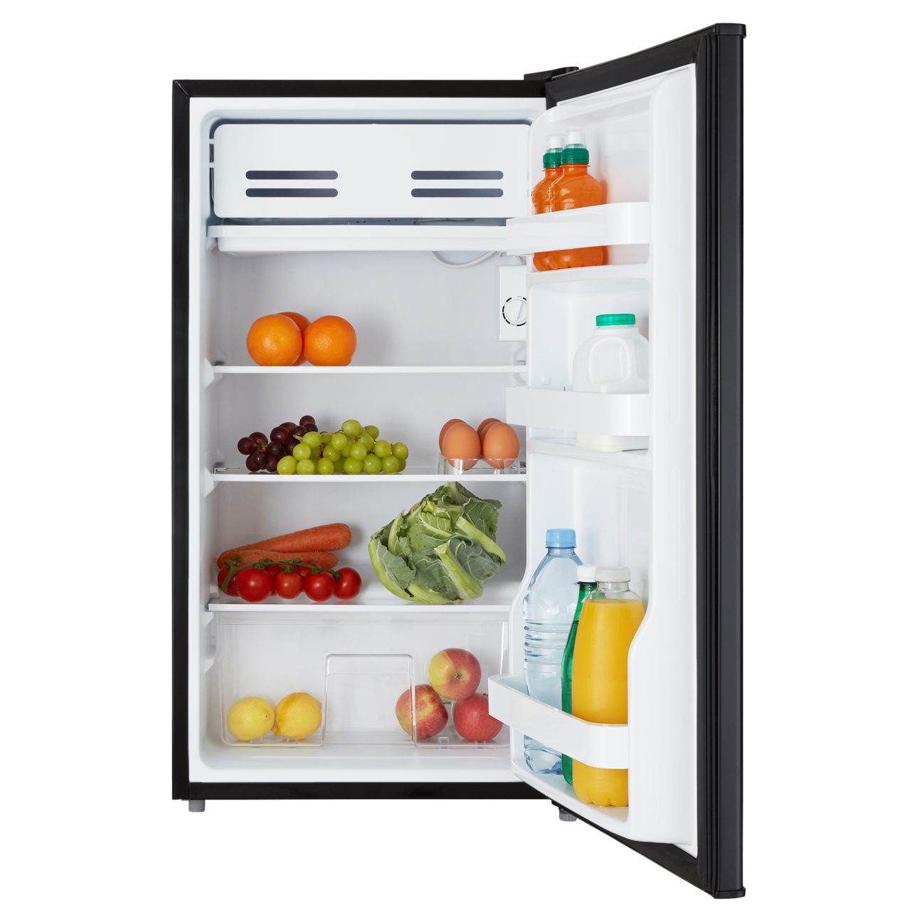 93L Black Under Counter Fridge With Chiller Box | Cookology