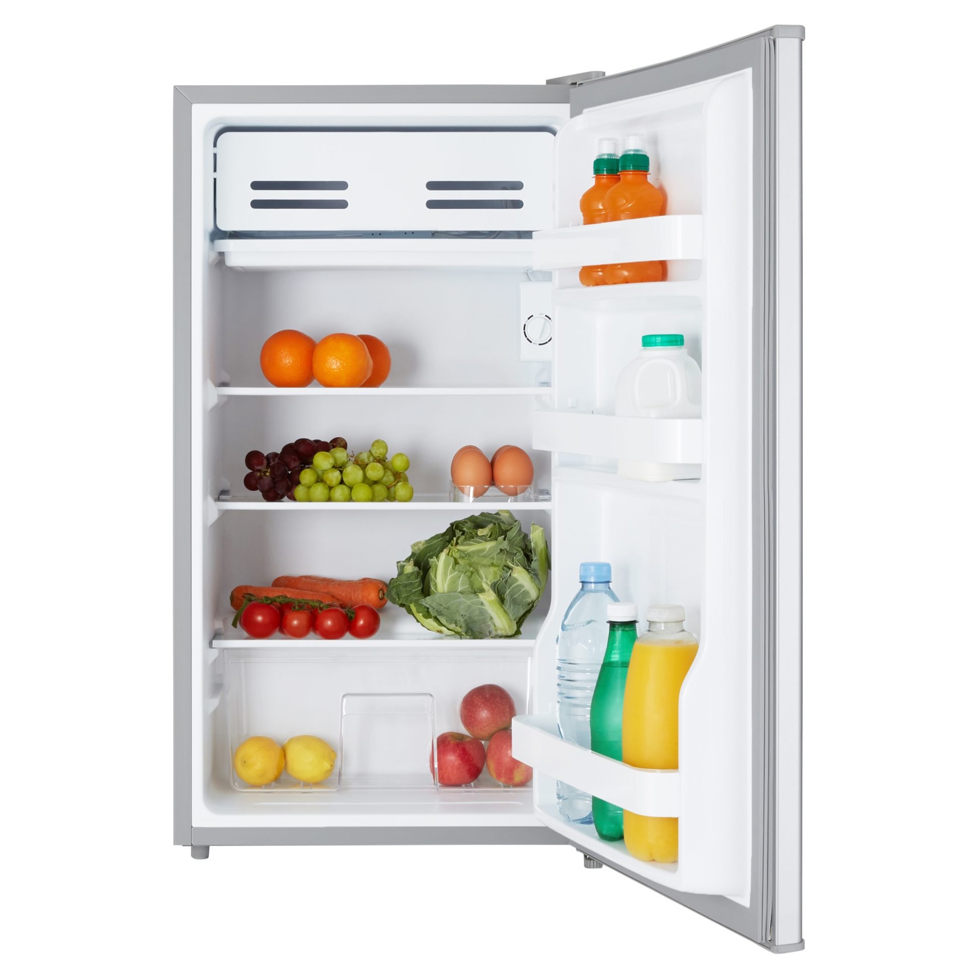 93L Silver Under Counter Fridge With Chiller Box | Cookology