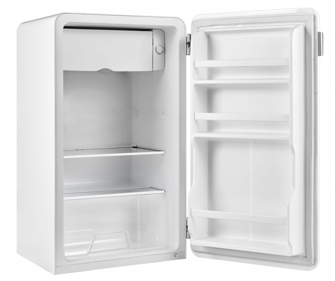 Cookology 93l Retro Mini Fridge With Chiller Box White Cookology