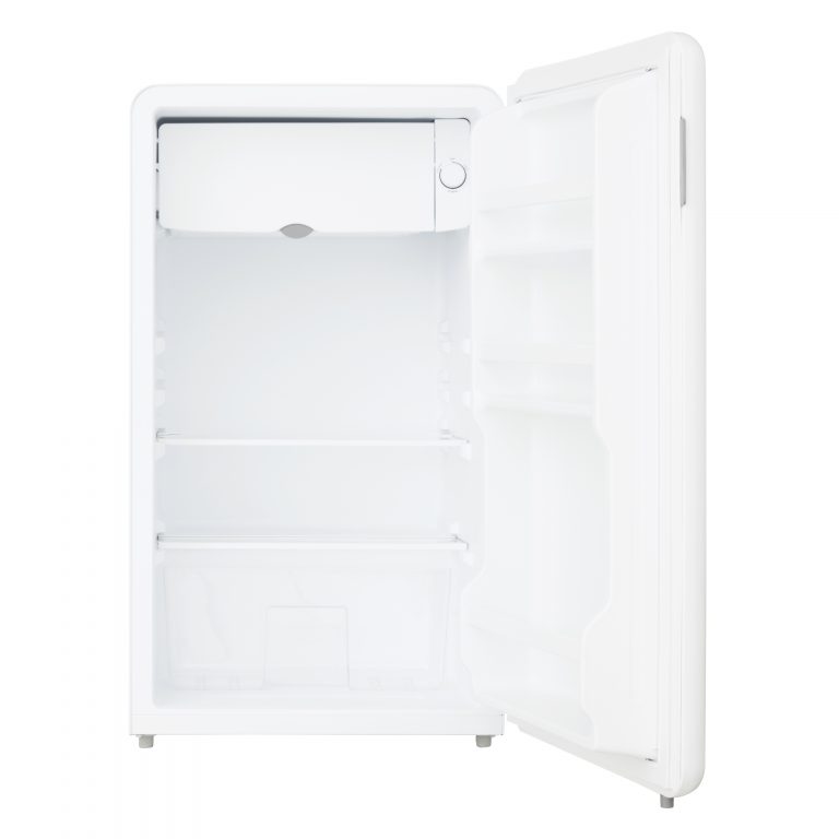 Cookology 93L Retro Mini Fridge With Chiller Box White Cookology