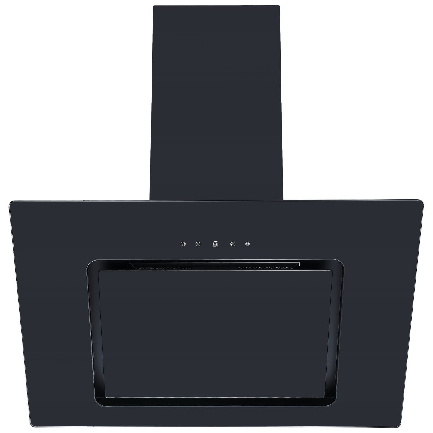 Cookology VER705BK 70cm Black Angled Glass Cooker Hood Touch Controls & Ducting 