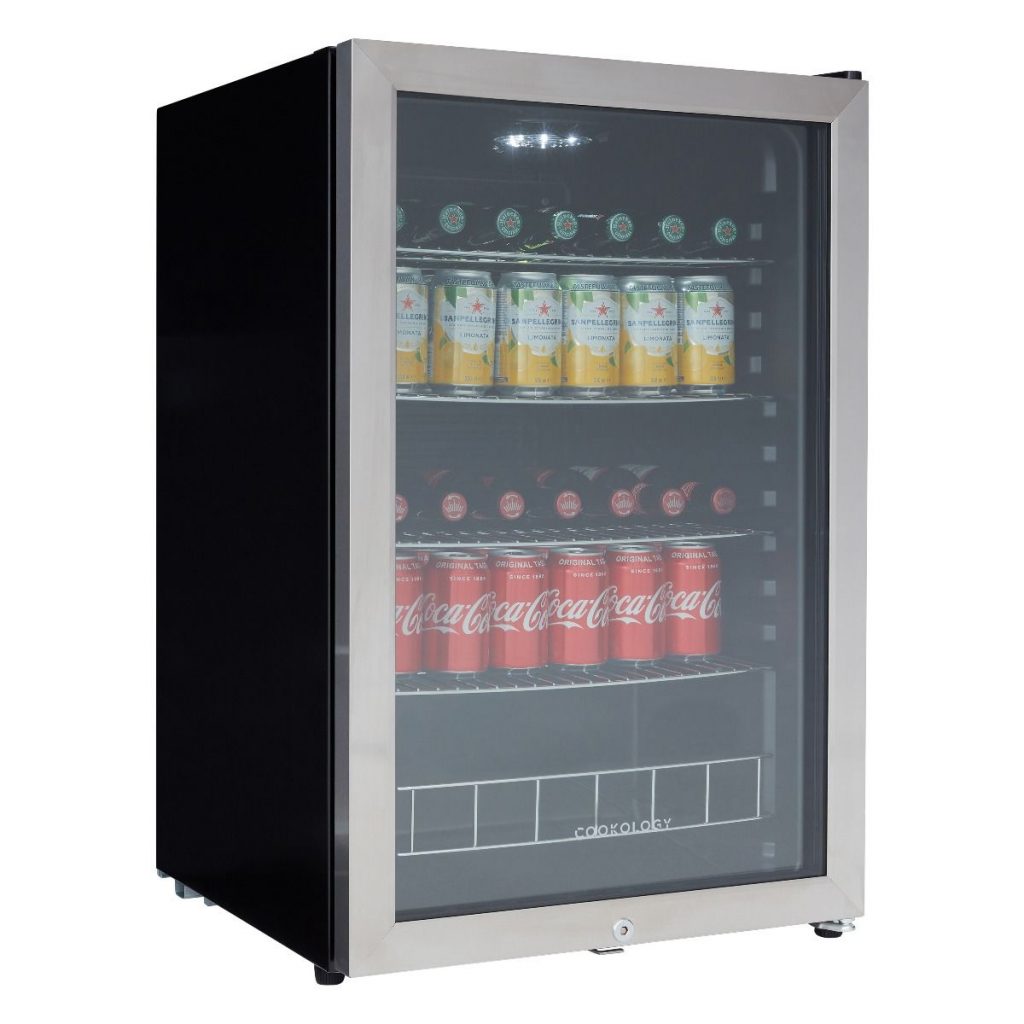 115L Stainless Steel Under Counter Drinks Fridge Cookology