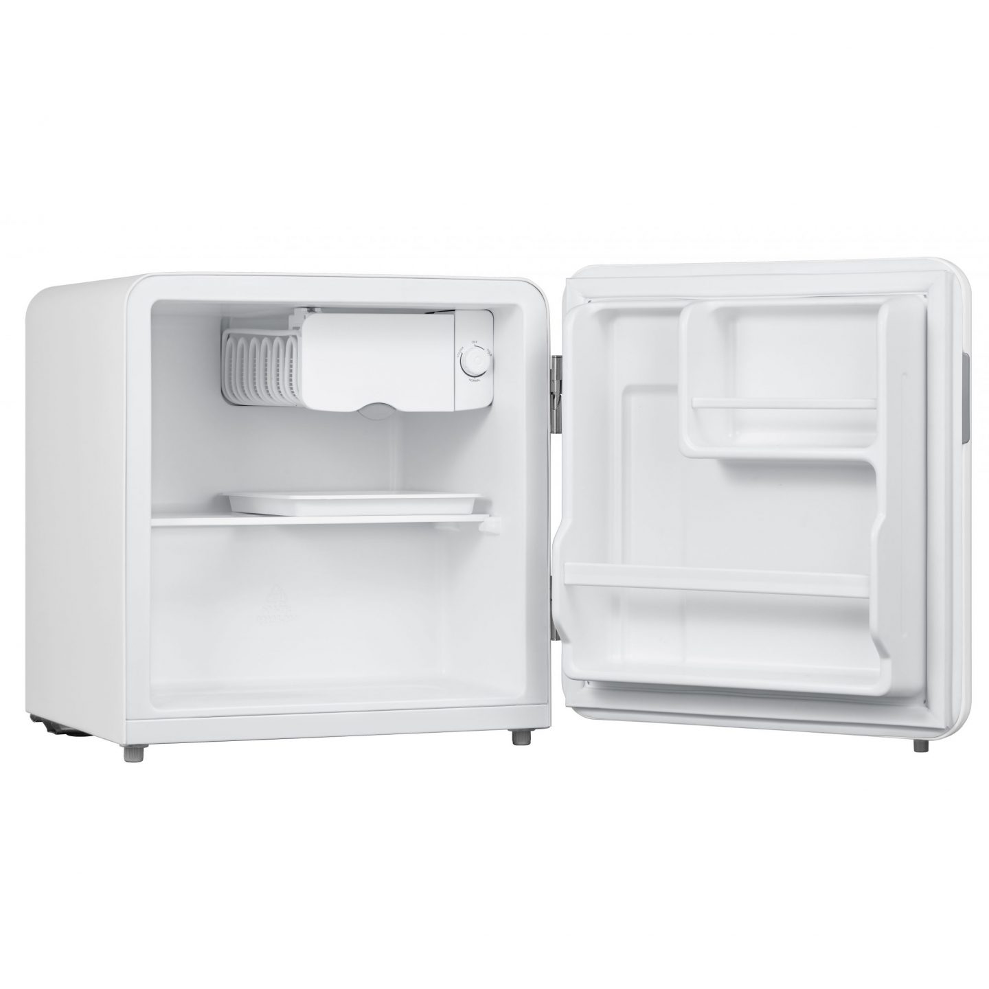 47l White Retro Mini Fridge With Chiller Box Cookology