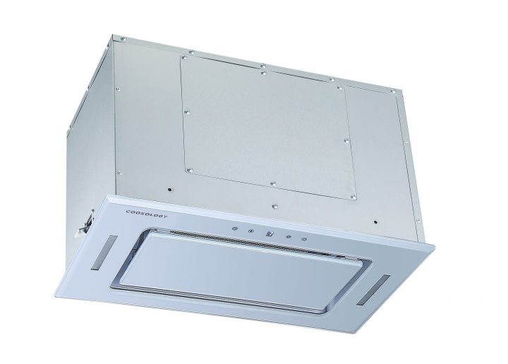 Cookology A+ Energy Rated - 52cm Built Under Canopy Cooker Hood - White Glass