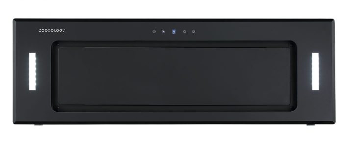 Cookology A+ Energy Rated - 90cm Built Under Canopy Cooker Hood - Black Glass