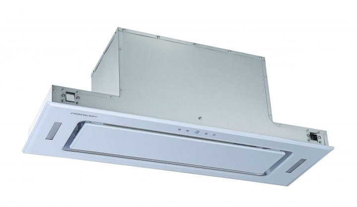 Cookology A+ Energy Rated - 90cm Built Under Canopy Cooker Hood - White Glass