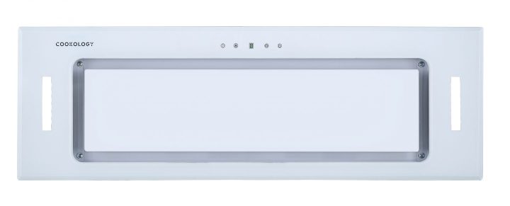 Cookology A+ Energy Rated - 90cm Built Under Canopy Cooker Hood - White Glass