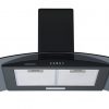 Cookology A Energy Rated - 100cm Smoked Curved Glass Chimney Hood - Black