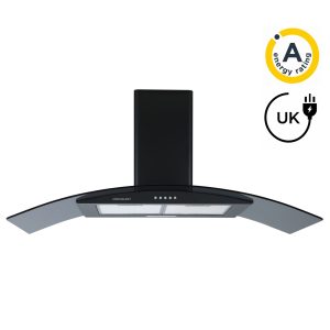 100cm Chimney Cooker Hood A Energy Rated - Black
