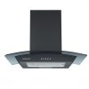 Cookology A Energy Rated - 60cm Curved Cooker Hood - Smoked Black Glass