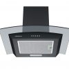 Cookology A Energy Rated - 60cm Curved Cooker Hood - Smoked Black Glass