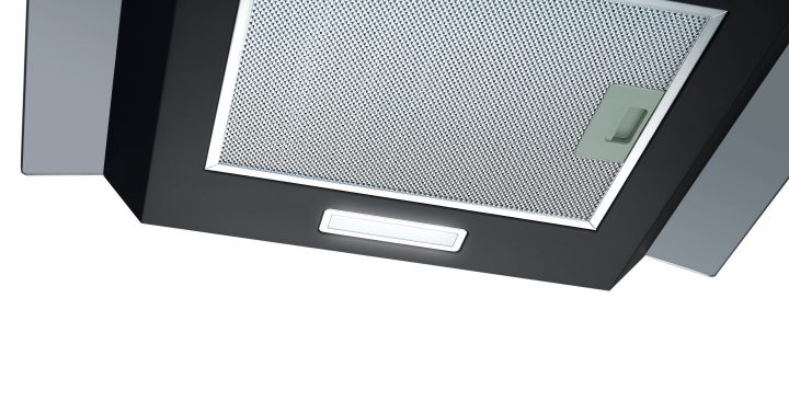 Cookology A Energy Rated - 60cm Curved Cooker Hood - Smoked Black Glass
