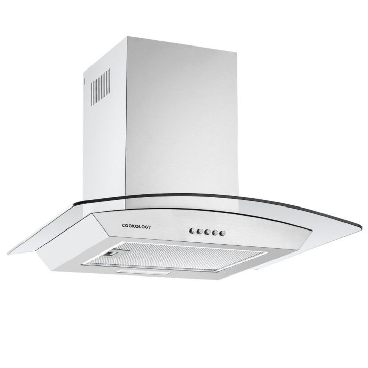 Cookology 60cm Curved Cooker Hood - Stainless Steel