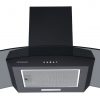 Cookology A Energy Rated - 70cm Curved Glass Chimney Cooker Hood - Black