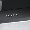 Cookology A Energy Rated - 90cm Curved Glass Chimney Cooker Hood - Black