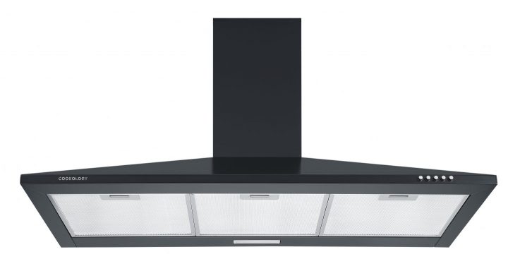 Cookology A Energy Rated - 100cm Chimney Cooker Hood - Black