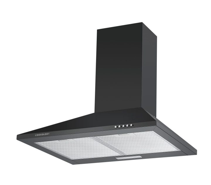 Cookology A Energy Rated - 60cm Chimney Cooker Hood - Black