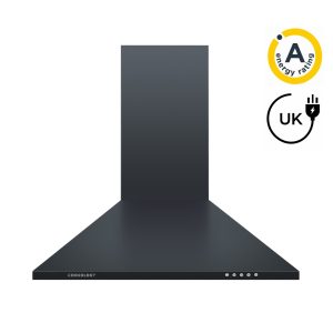 60cm Chimney Cooker Hood A Energy Rated - Matt Black