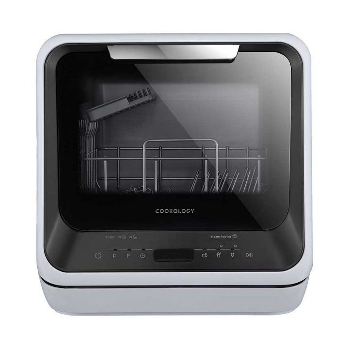 cookology white mini dishwasher for table top use