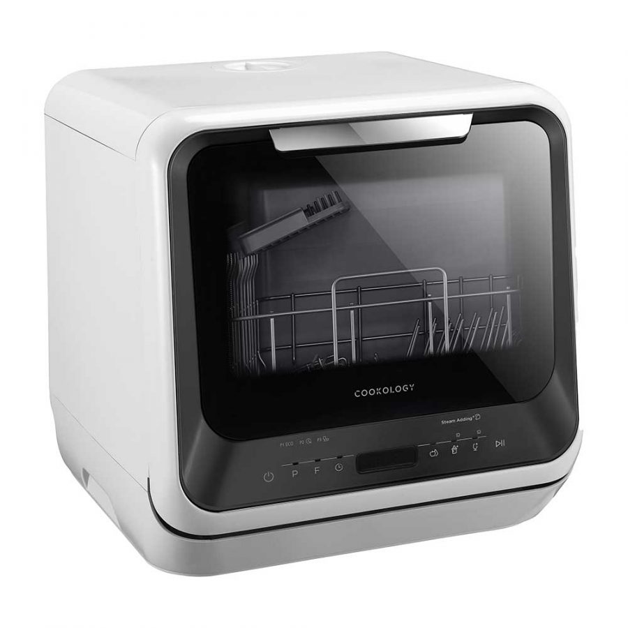 2 Place Setting Black Mini Table Top Dishwasher Cookology