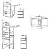 Technical diagram for the installation of Cookology IM20 integrated built-in microwaves