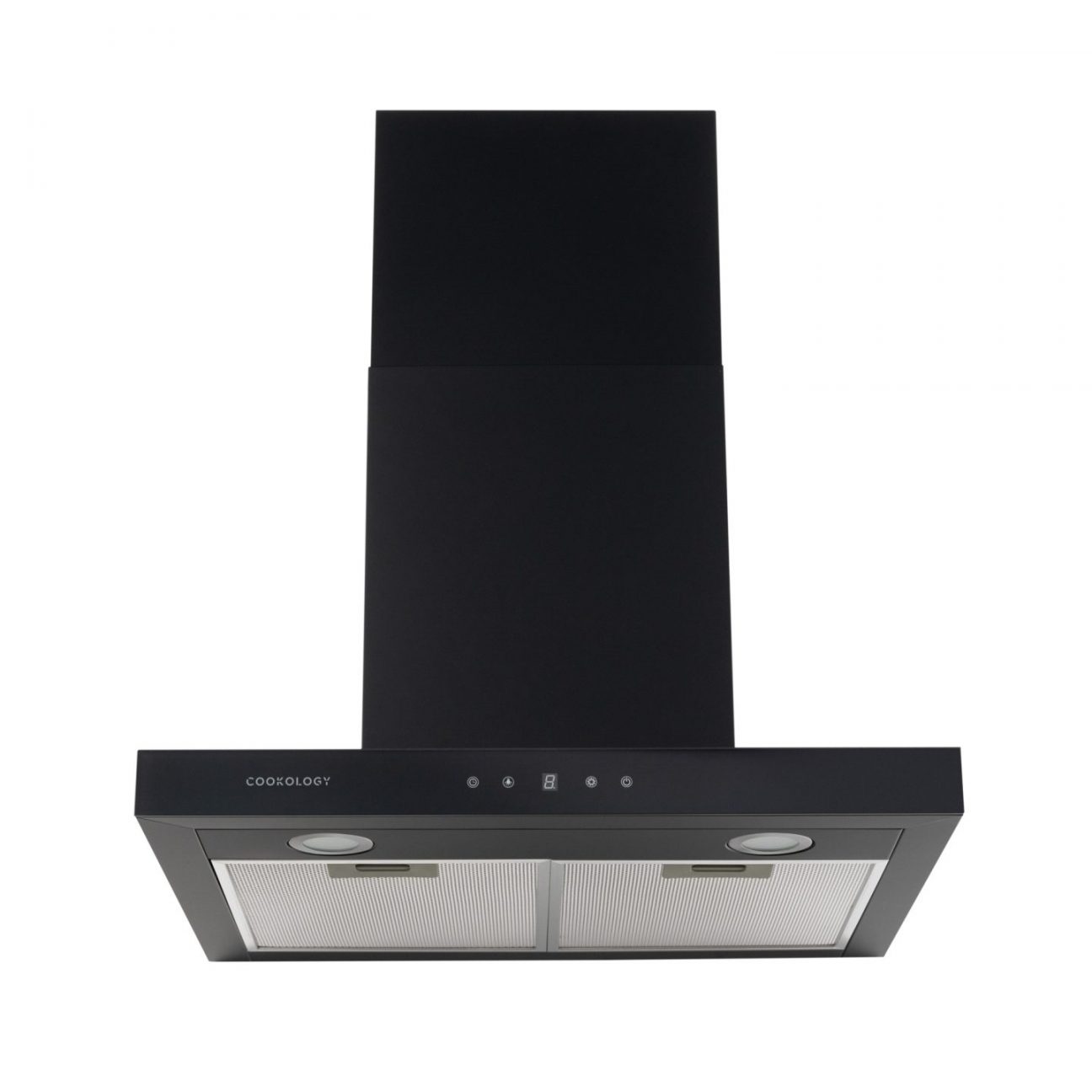 60cm Black Chimney Cooker Hood - Energy Rating A++ | Cookology