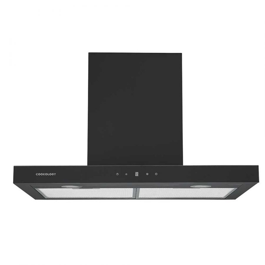 Cookology A++ Energy Saving 60cm Linear Chimney Cooker Hood - Black ...