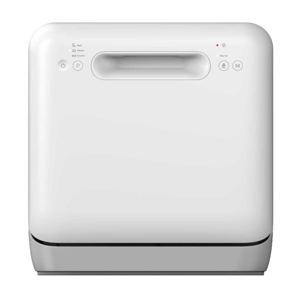 2 Place Setting White Mini Table Top Dishwasher Cookology