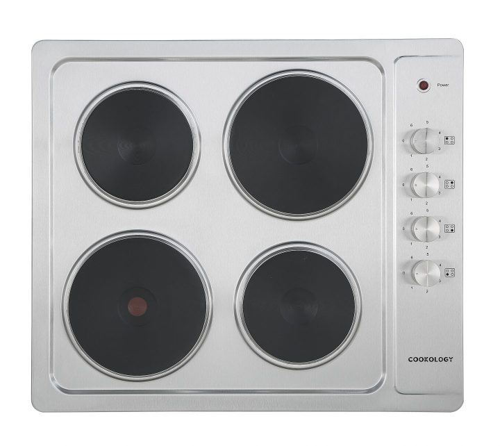 Cookology 60cm 4 Burner Solid Plate Hob - White