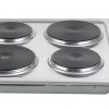 Cookology 60cm 4 Burner Solid Plate Hob - White