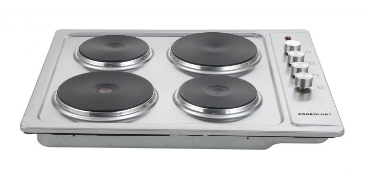 Cookology 60cm 4 Burner Solid Plate Hob - White