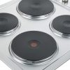 Cookology 60cm 4 Burner Solid Plate Hob - White
