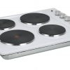 Cookology 60cm 4 Burner Solid Plate Hob - White