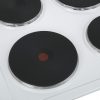 Cookology 60cm 4 Burner Solid Plate Hob - White
