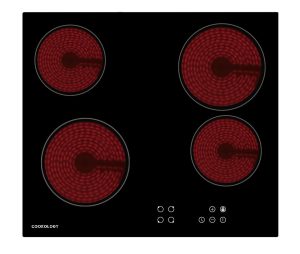 60cm Built-In Ceramic Hob 4 Zone - Black