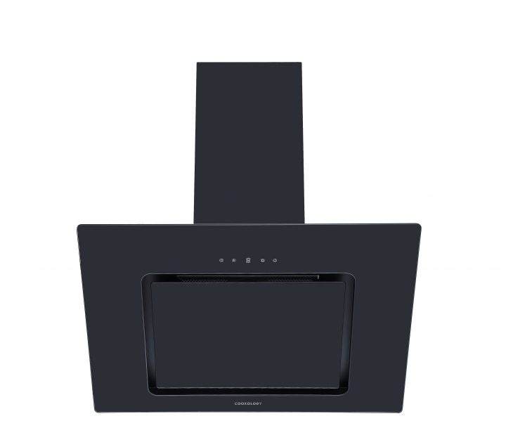 Cookology A++ Energy Rated - 70cm Angled Chimney Cooker Hood - Touch Control – Glass Black