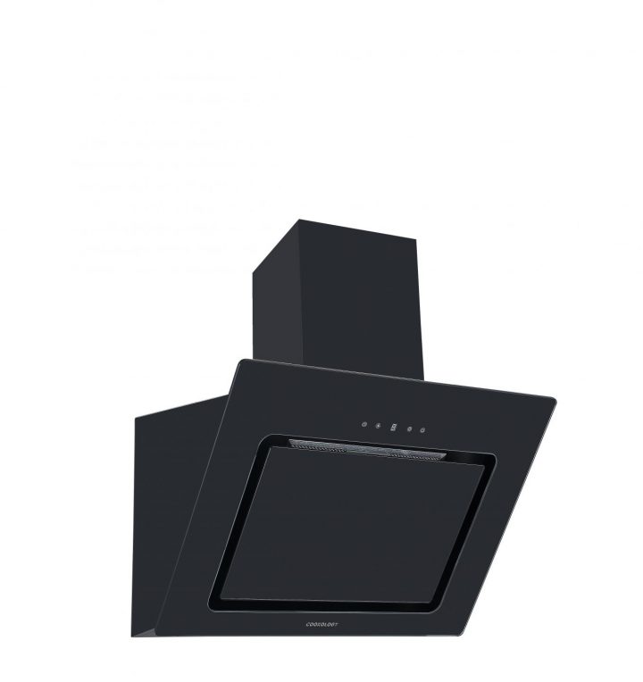 Cookology A++ Energy Rated - 70cm Angled Chimney Cooker Hood - Touch Control – Glass Black