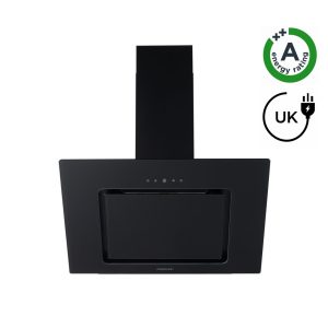 70cm Angled Chimney Cooker Hood A++ Energy Rated - Black